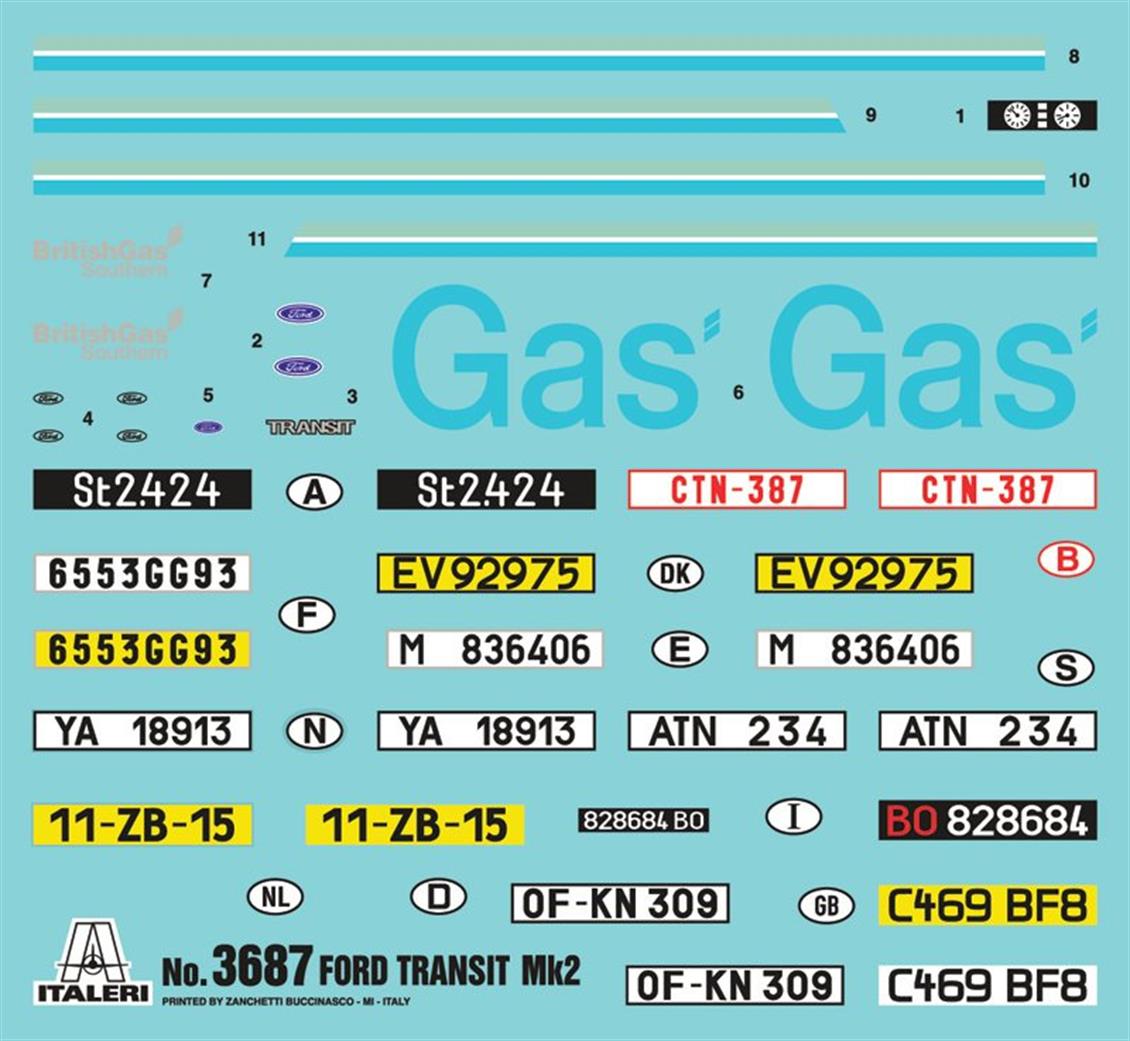 Italeri 3687S 1/24 Ford Transit Mk.2 Kamyonet Demonte Plastik Maketi