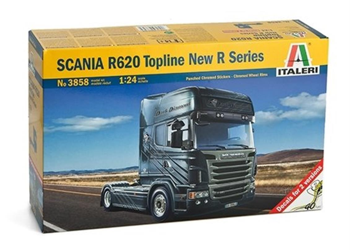 Italeri 3858S 1/24 SCANIA R620 V8 Yeni R Serisi Çekici Demonte Plastik Maketi
