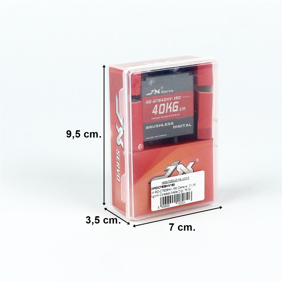 JX RD-C7638HV-180 Degree, 31-38 Kg/cm Coreless Metal Gear 76 Gr. High Voltage, Digital Servo