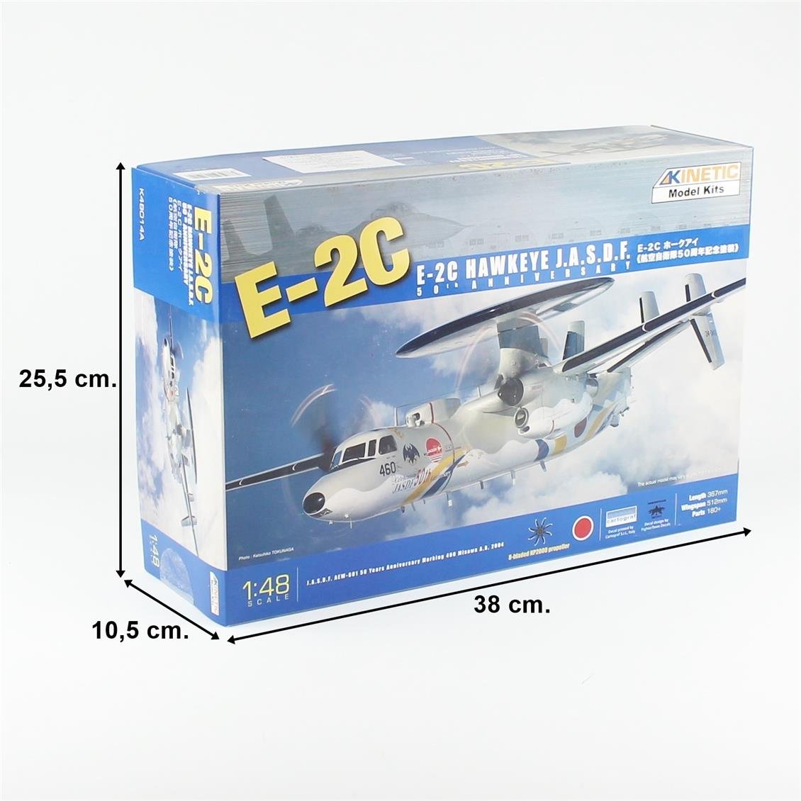 Kinetic K48014A 1/48 E-2C Jasdf NP2000 Props Savaş Uçağı, Plastik Model Kiti