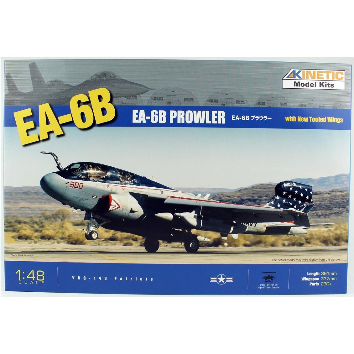 Kinetic K48022 1/48 EA-6B Prowler Savaş Uçağı, Plastik Model Kiti
