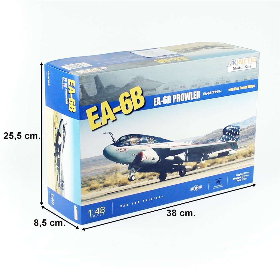 Kinetic K48022 1/48 EA-6B Prowler Savaş Uçağı, Plastik Model Kiti