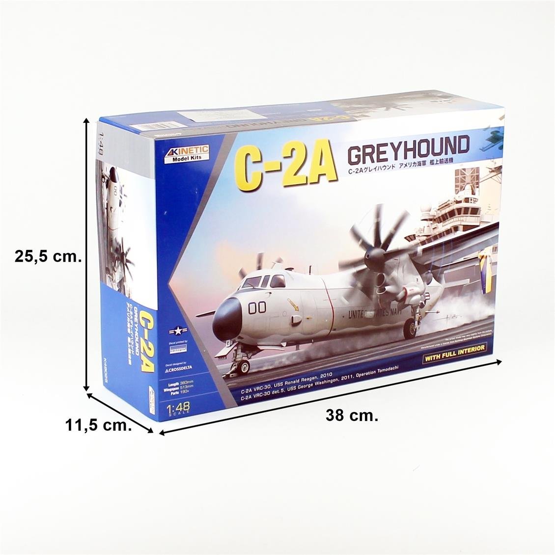 Kinetic K48025 1/48 C-2A Greyhound Savaş Uçağı, Plastik Model Kiti