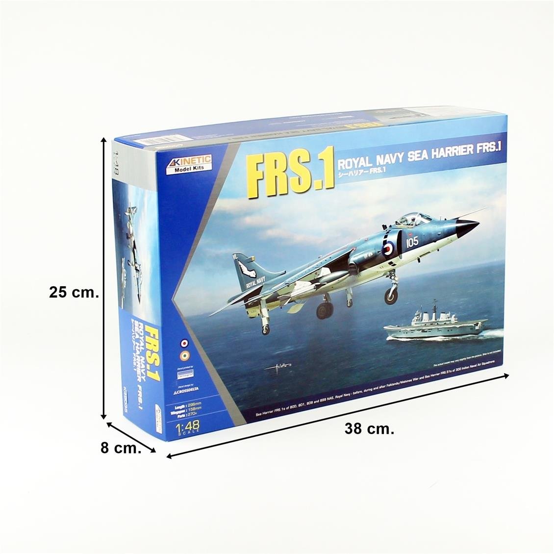 Kinetic K48035 1/48 FRS.1 Royal Navy Sea Harrier Savaş Uçağı, Plastik Model Kiti