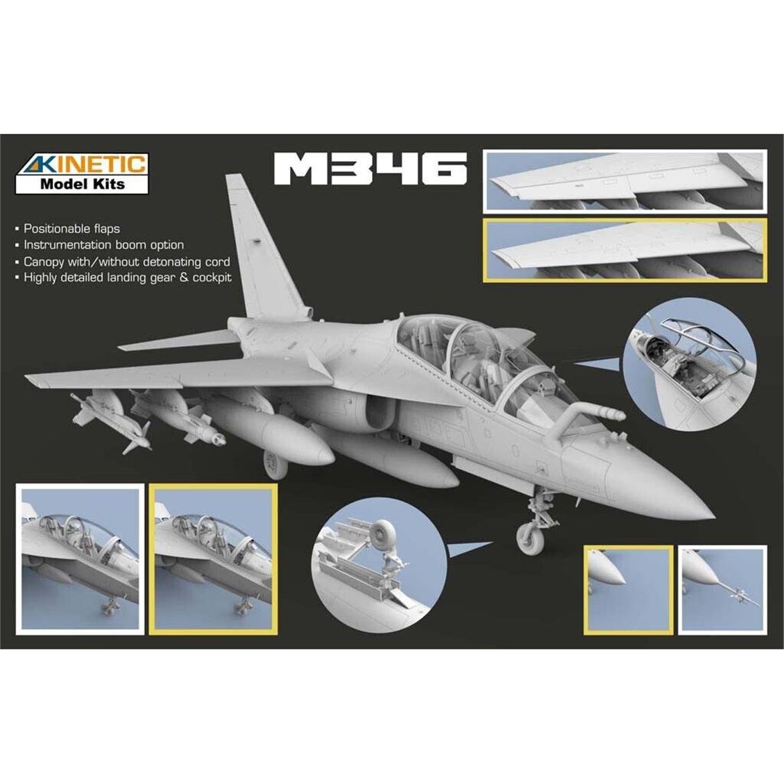 Kinetic K48063 1/48 Alenia M-346 Eğitim Savaş Uçağı, Plastik Model Kiti