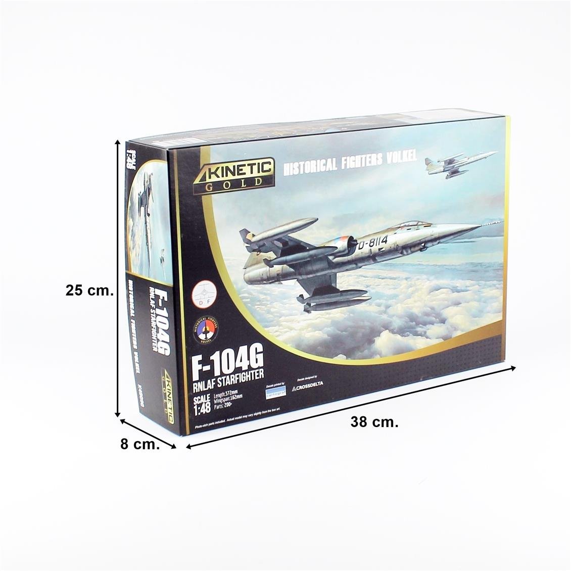 Kinetic K48090 1/48 F-104G RNLAF Starfighter (Historical Fighters Volkel) Savaş Uçağı, Plastik Model Kiti