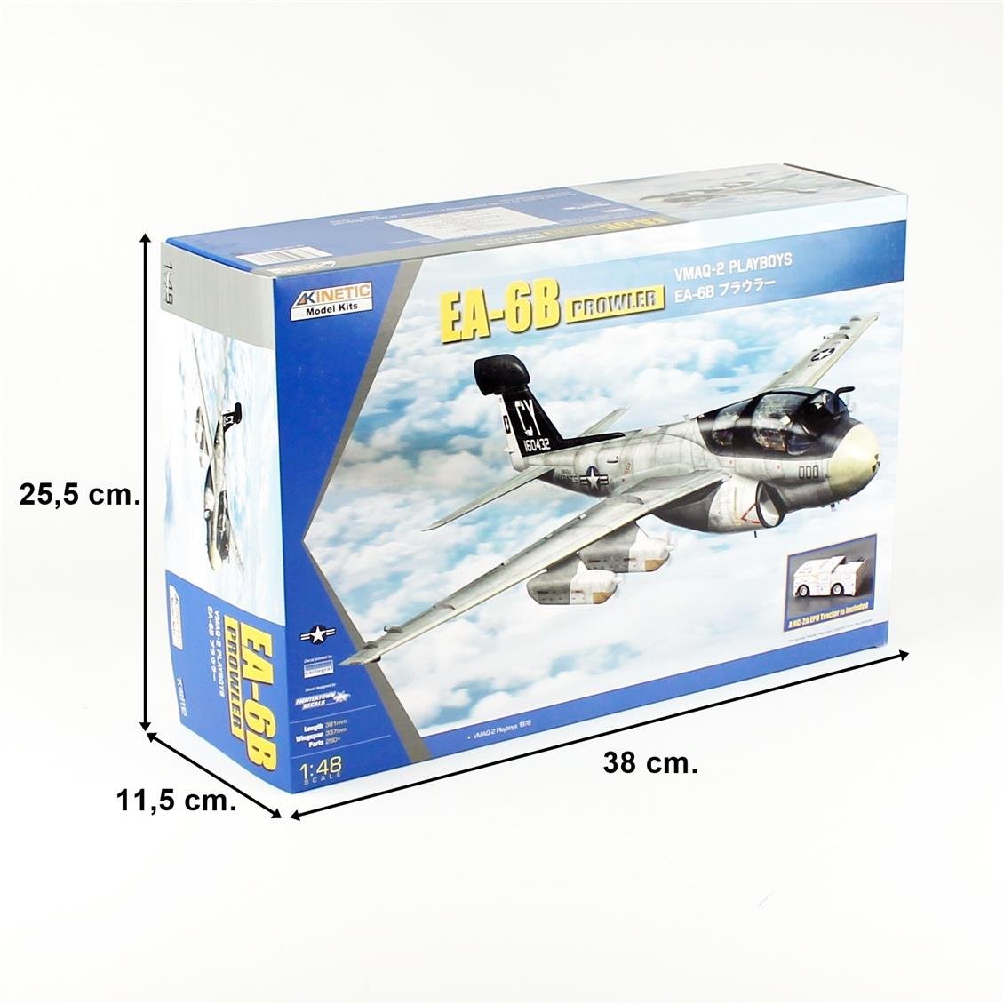Kinetic K48112 1/48 EA-6B Prowler (VMAQ-2 Playboys) Savaş Uçağı, Plastik Model Kiti