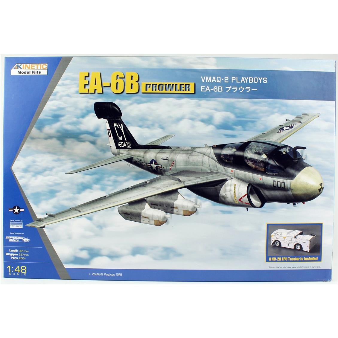 Kinetic K48112 1/48 EA-6B Prowler (VMAQ-2 Playboys) Savaş Uçağı, Plastik Model Kiti