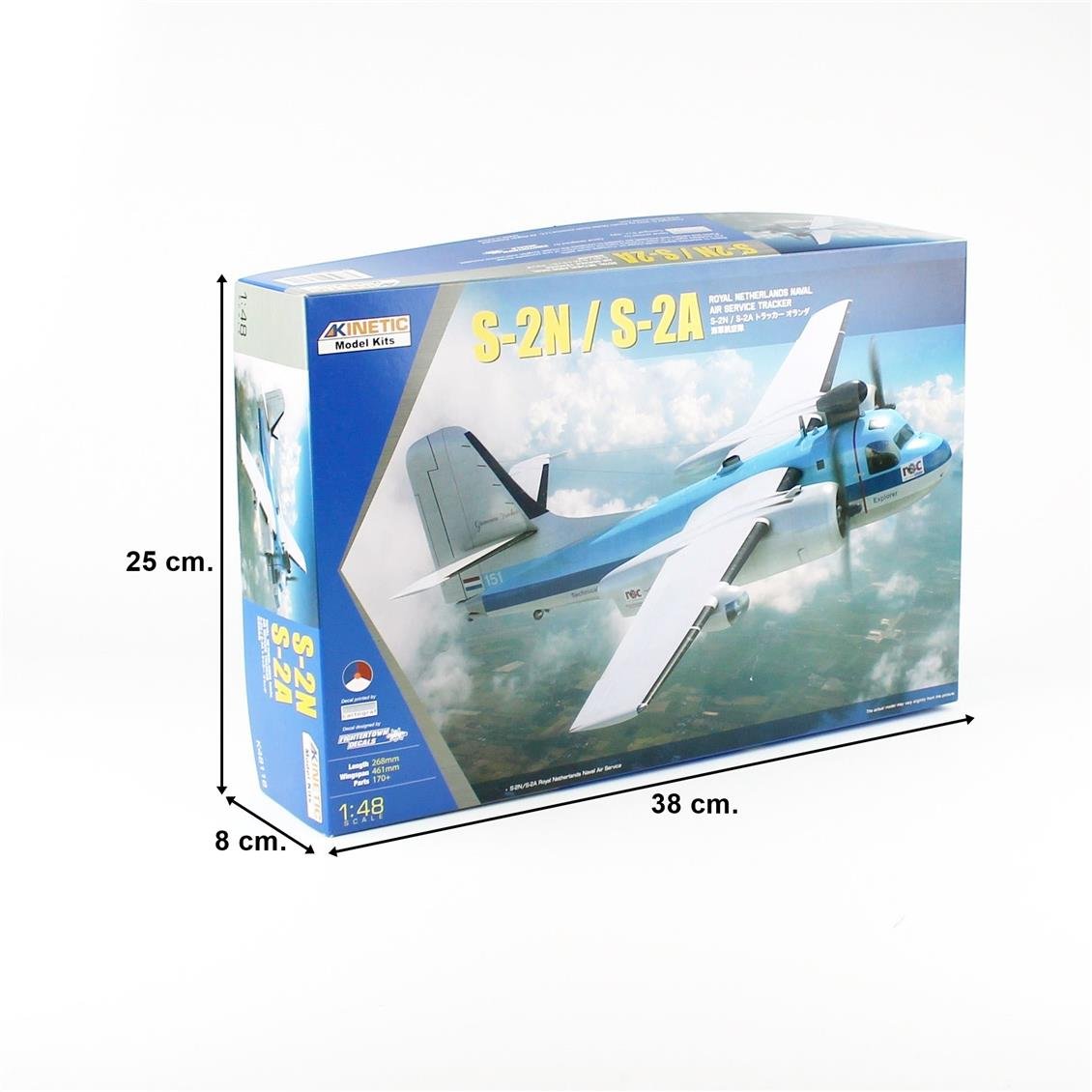 Kinetic K48118 1/48 S-2N, S-2A Tracker (Royal Netherlands Naval Air Service) Savaş Uçağı, Plastik Model Kiti