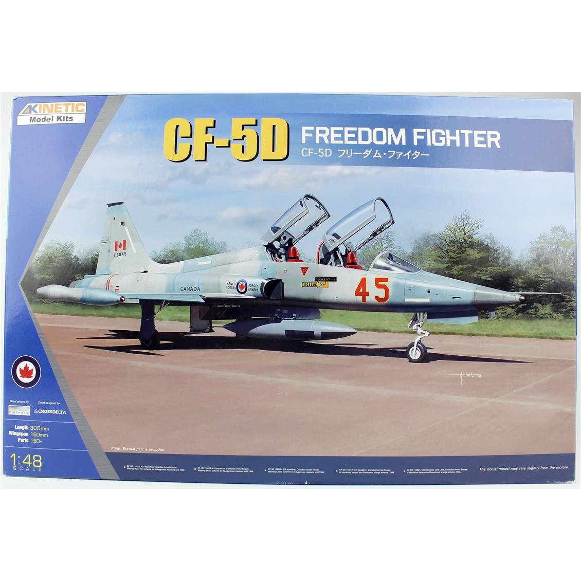 Kinetic K48123 1/48 CF-5D Freedom Fighter Savaş Uçağı, Plastik Model Kiti
