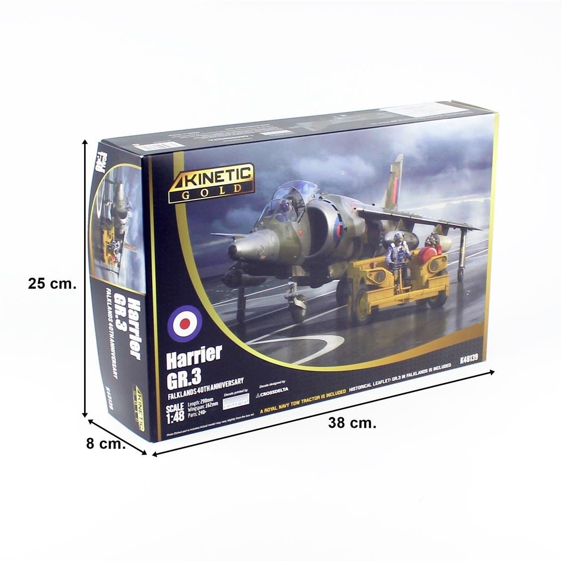 Kinetic K48139 1/48 Harrier GR.3 (Falklands 40th Anniversary) Savaş Uçağı, Plastik Model Kiti