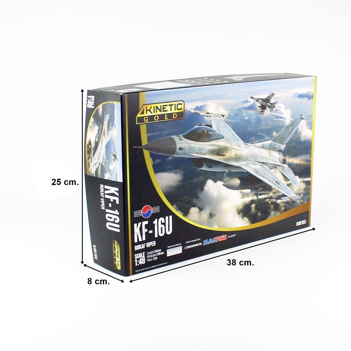 Kinetic K48153 1/48 KF-16U (ROKAF Viper) Savaş Uçağı, Plastik Model Kiti