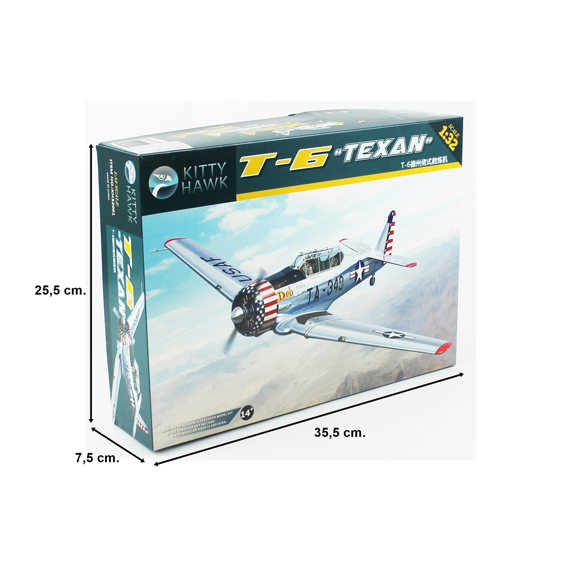 Kitty Hawk 32001 1/32 Ölçek, North American T-6 Texan, Askeri Eğitim Uçağı  Plastik Model kiti