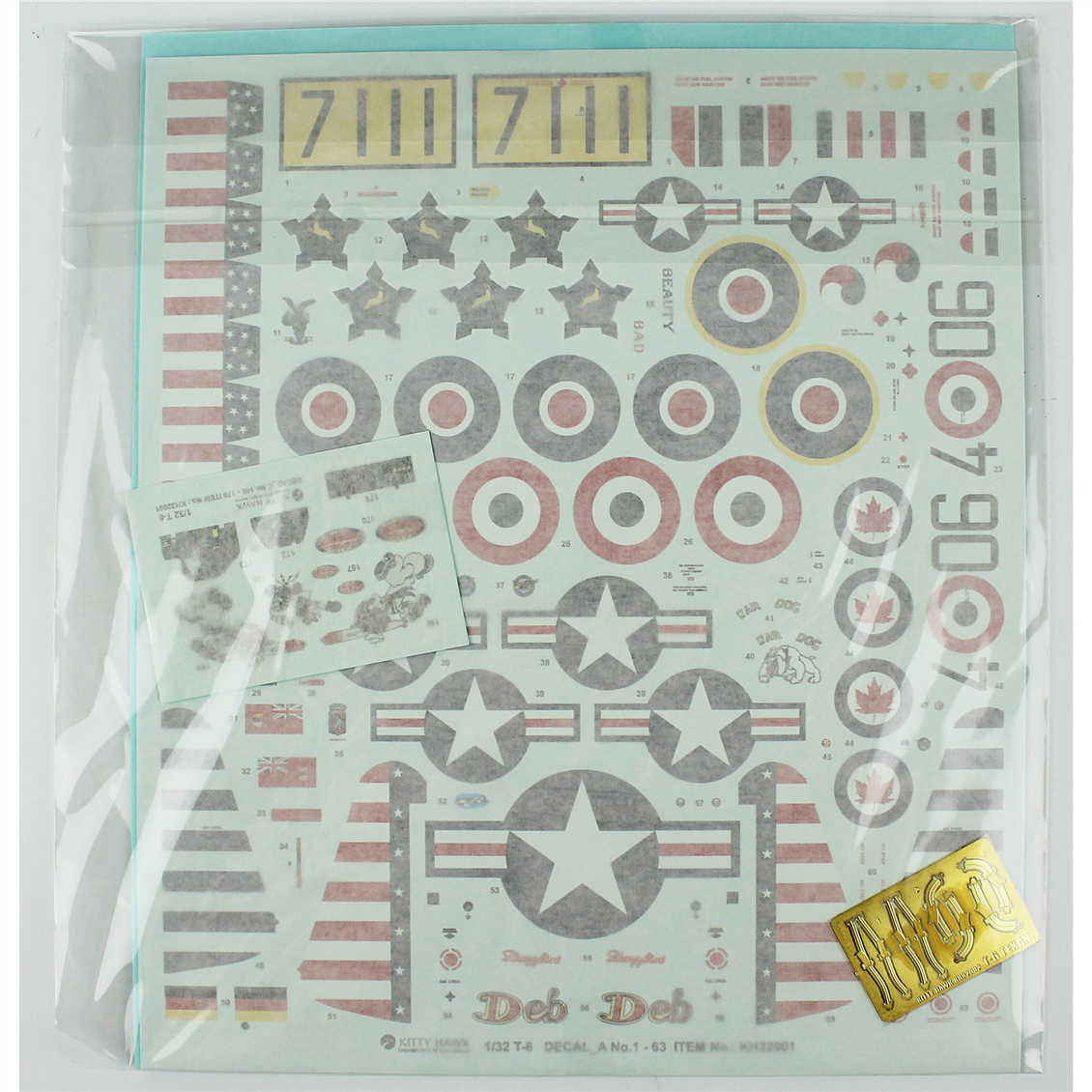 Kitty Hawk 32001 1/32 Ölçek, North American T-6 Texan, Askeri Eğitim Uçağı  Plastik Model kiti