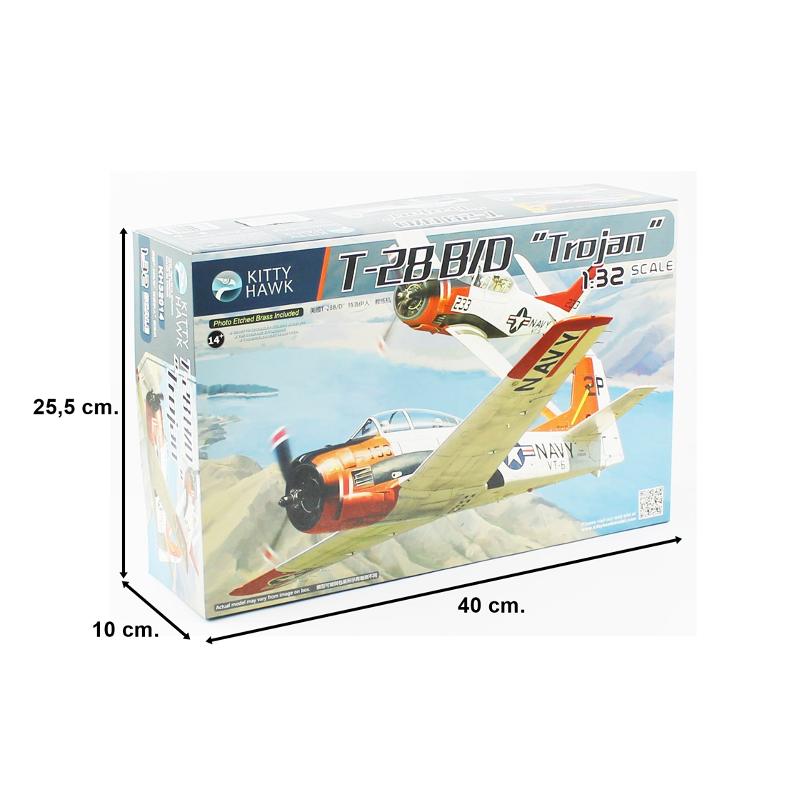 Kitty Hawk 32014 1/32 Ölçek, T-28B/D Trojan, Savaş Uçağı  Plastik Model kiti