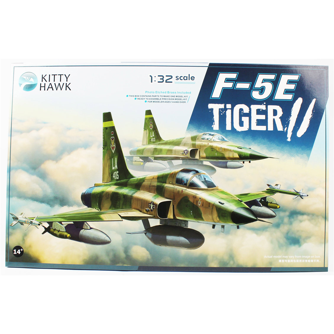 Kitty Hawk 32018 1/32 Ölçek, F-5E (Tiger II) Savaş Uçağı Plastik Model kiti