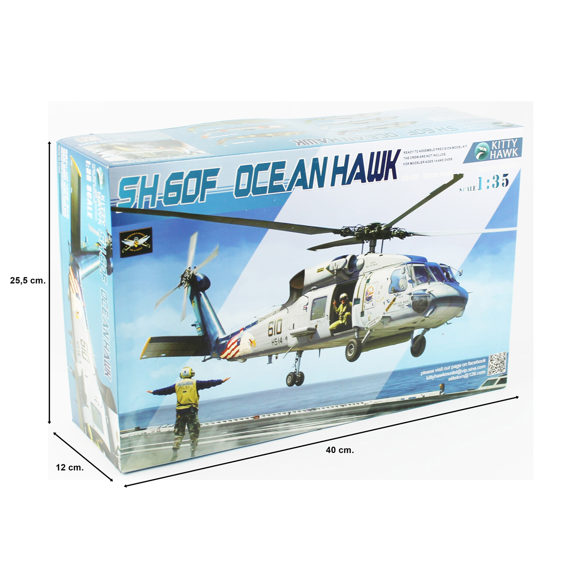 Kitty Hawk 50007 1/35 Ölçek, SH-60F Ocean Hawk, Askeri Helikopter Plastik Model kiti