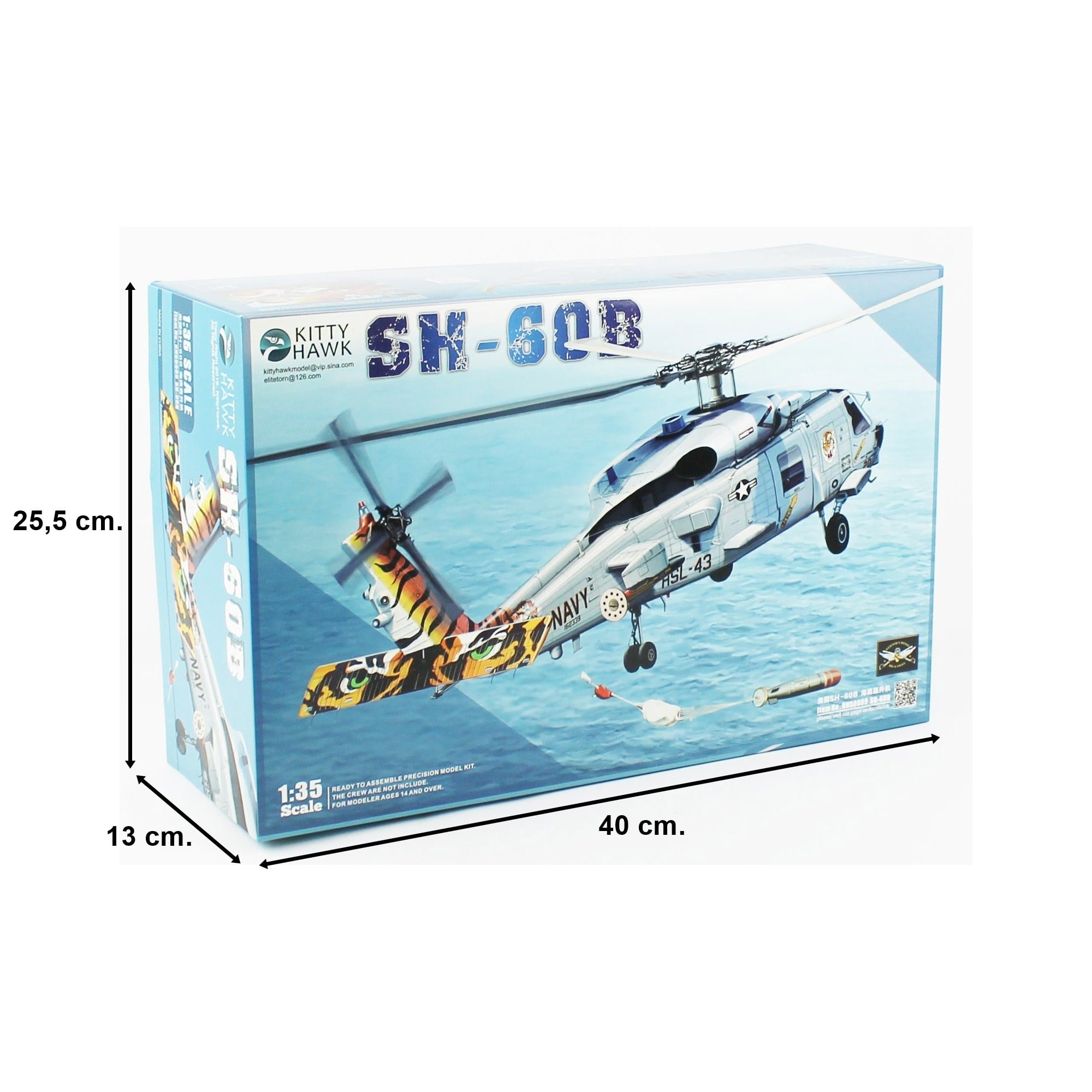 Kitty Hawk 50009 1/35 Ölçek, SH-60B, Askeri Helikopter Plastik Model kiti