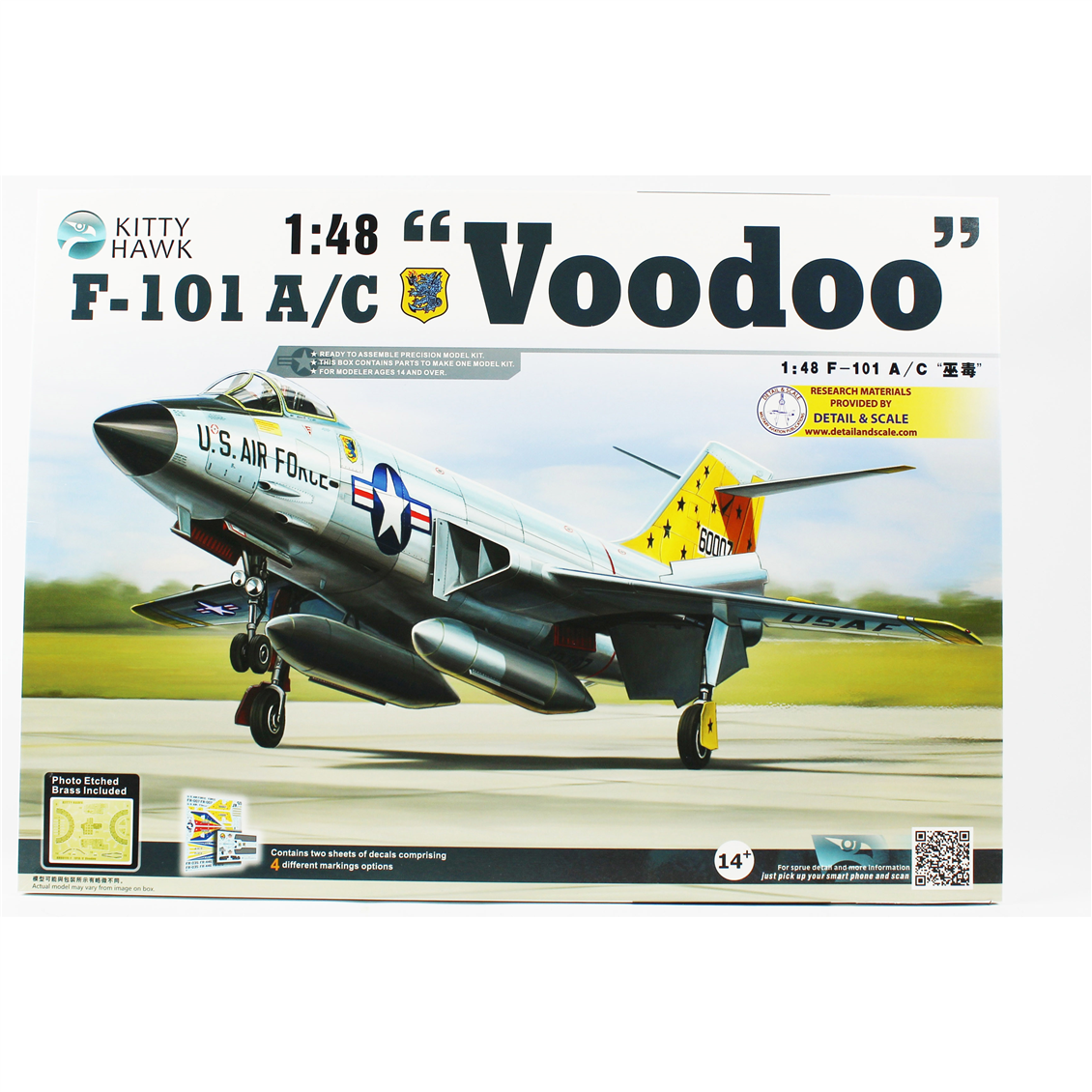 Kitty Hawk 80115 1/48 Ölçek, F-101A/C (Voodoo), Savaş Uçağı  Plastik Model kiti