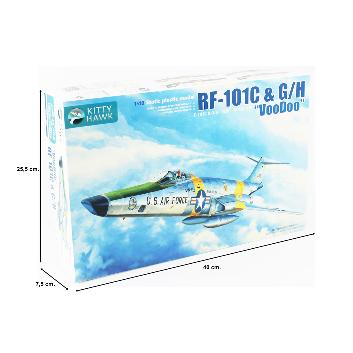 Kitty Hawk 80116 1/48 Ölçek, RF-101C & G/H (VooDoo), Savaş Uçağı  Plastik Model kiti