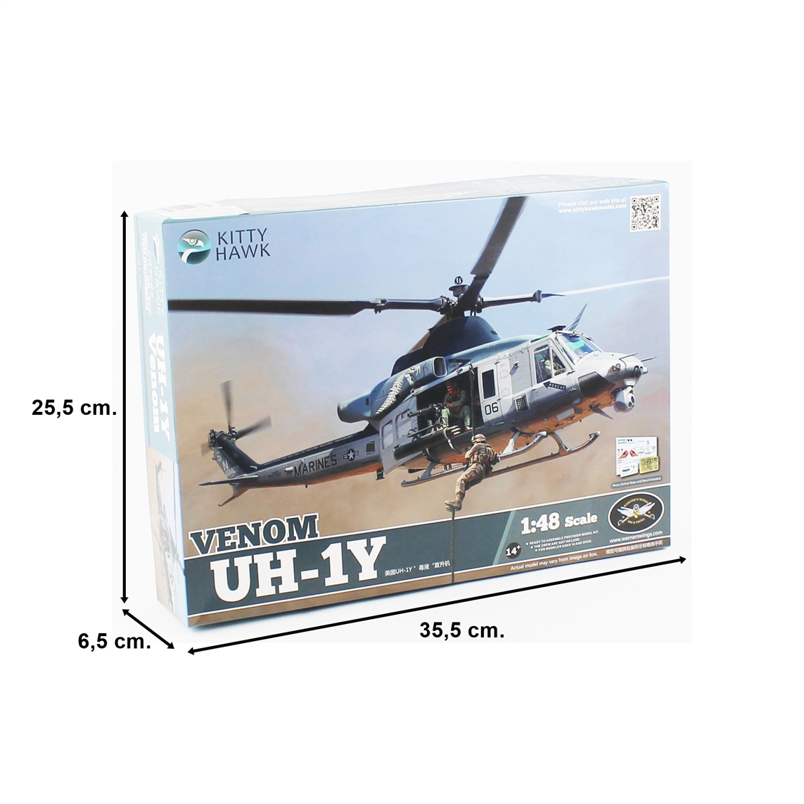 Kitty Hawk 80124 1/48 Ölçek, UH-1Y Venom, Askeri Helikopter Plastik Model kiti