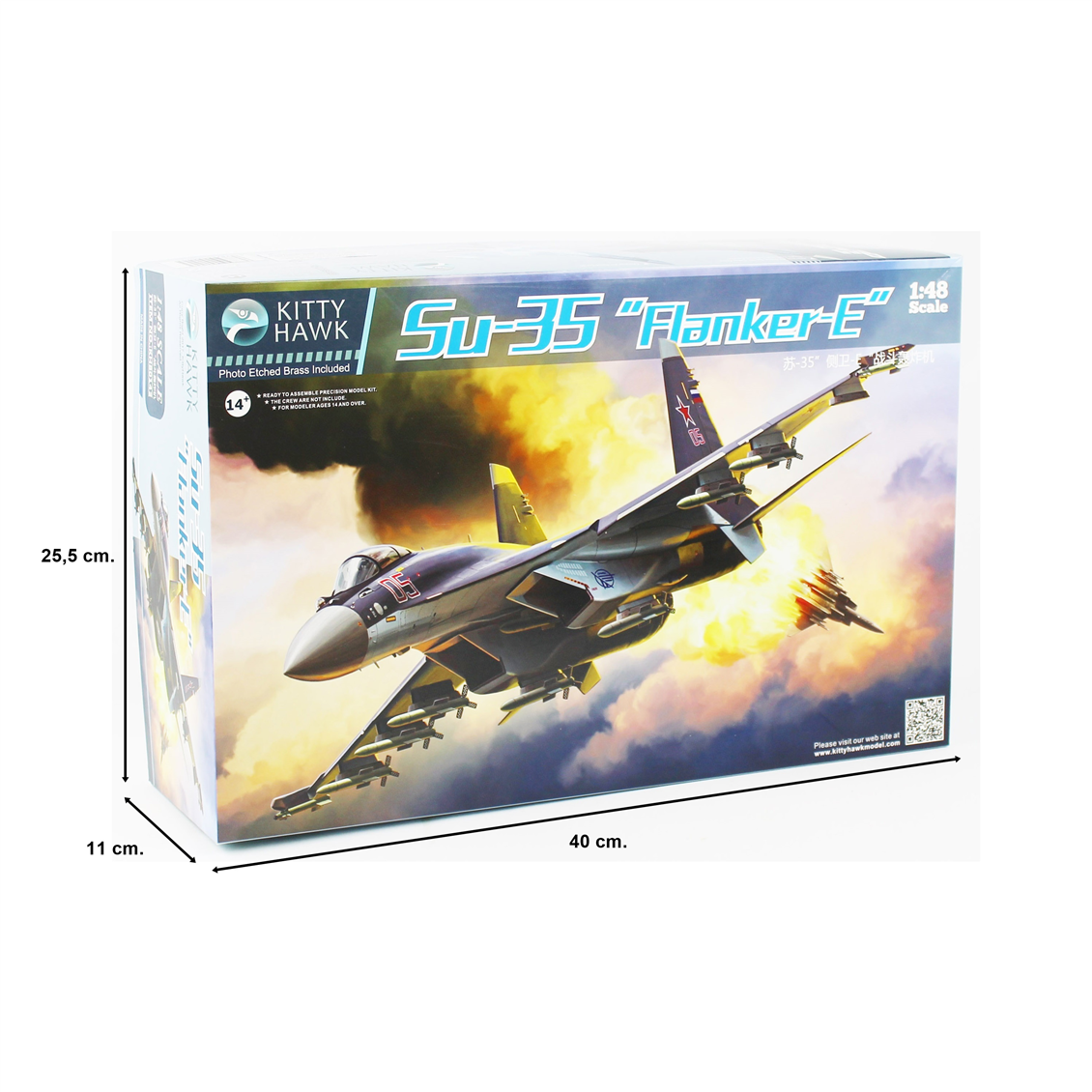 Kitty Hawk 80142 1/48 Ölçek, Su-35 (Flanker-E), Savaş Uçağı  Plastik Model kiti