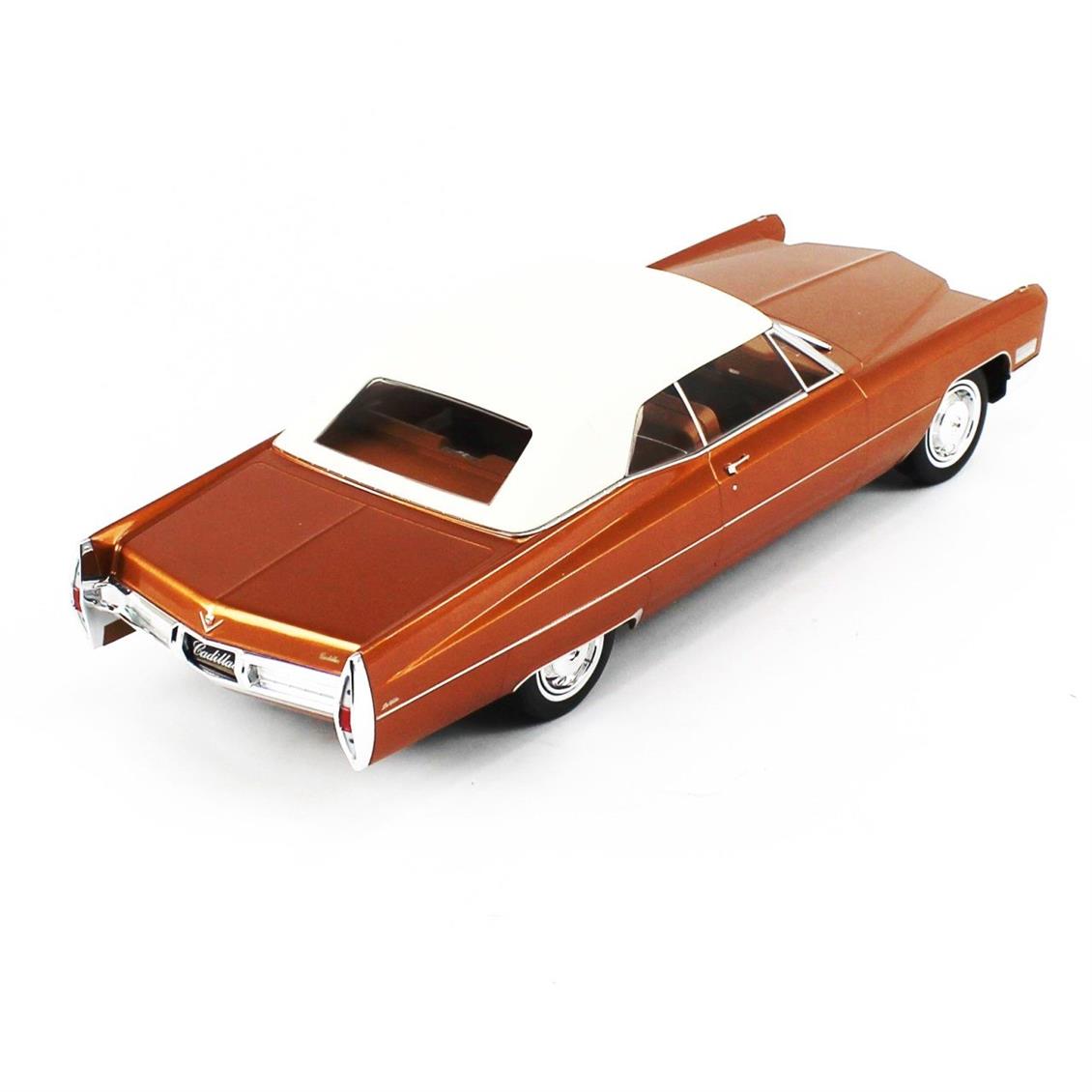 KKscale 180317 1/18 1967 Cadillac Deville Softtop, Metalik AltınKahve, Sergilemeye Hazır Metal Araba Modeli