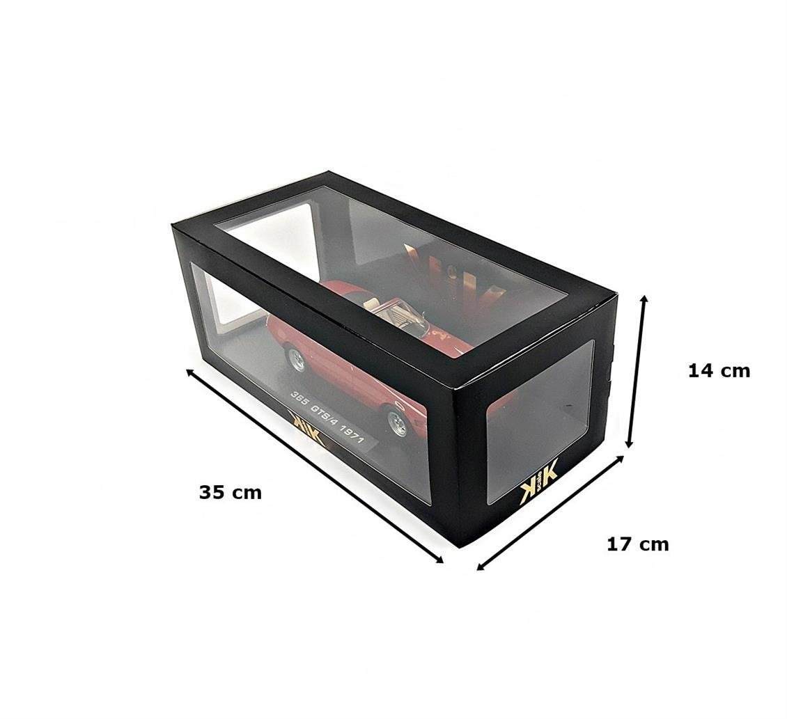 KKscale 180621 1/18 1971 Ferrari 365 GTB Daytona Spyder Series 2, Kırmızı, Sergilemeye Hazır Metal Araba Modeli