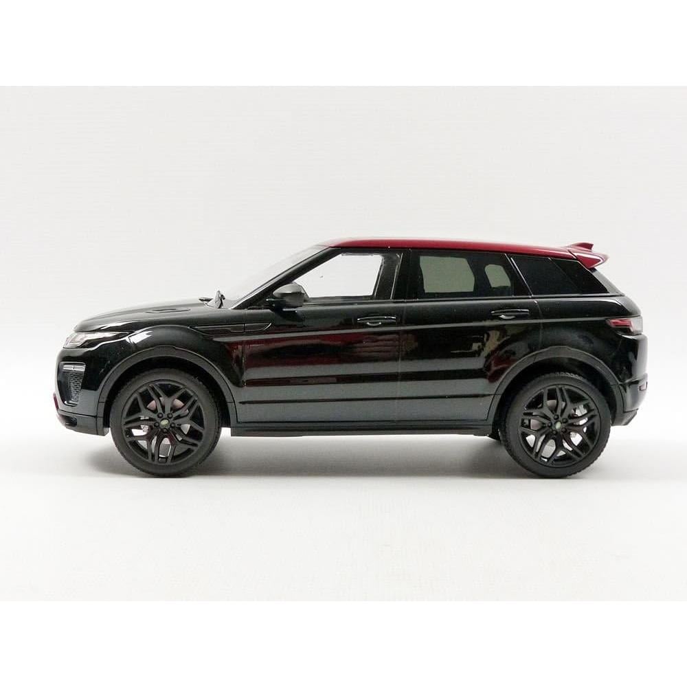 Kyosho 9549 1/18 Scale, Range Rover Evoque (Diecast Ousia Sealed Body Series), Black-Red, Ready to Display Metal Car Model
