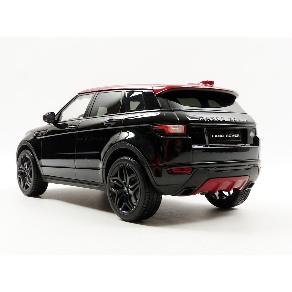 Kyosho 9549 1/18 Scale, Range Rover Evoque (Diecast Ousia Sealed Body Series), Black-Red, Ready to Display Metal Car Model
