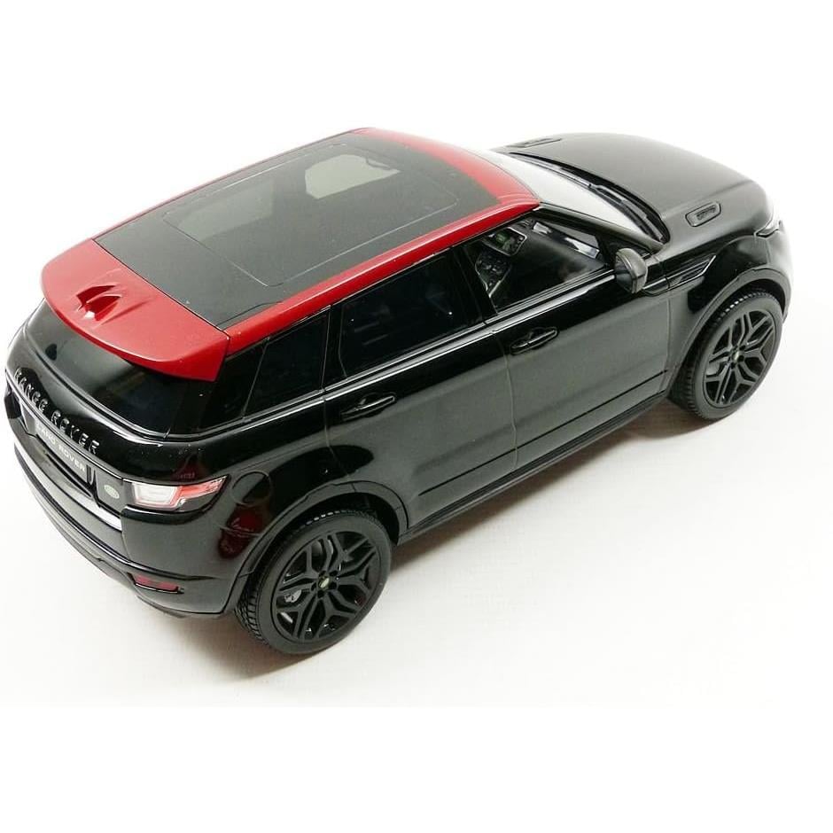 Kyosho 9549 1/18 Scale, Range Rover Evoque (Diecast Ousia Sealed Body Series), Black-Red, Ready to Display Metal Car Model