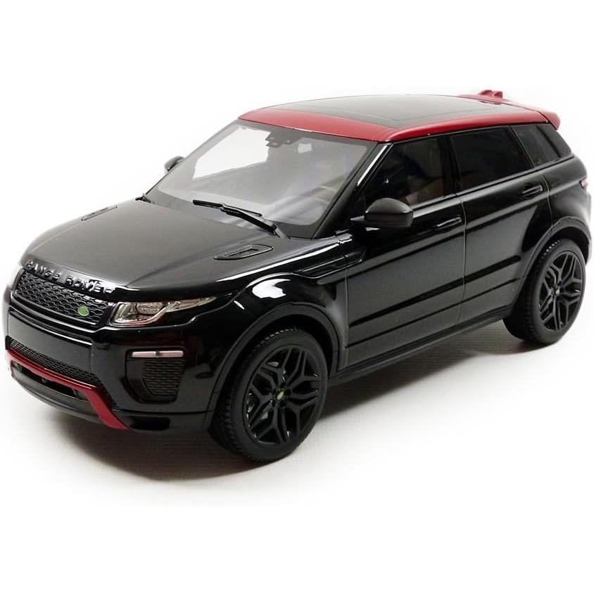 Kyosho 9549 1/18 Scale, Range Rover Evoque (Diecast Ousia Sealed Body Series), Black-Red, Ready to Display Metal Car Model