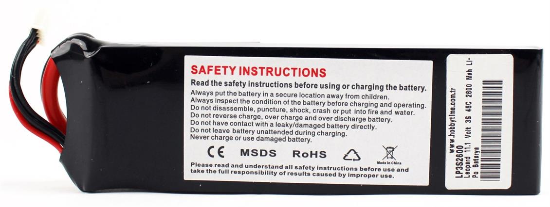 Leopard 11.1 Volt 3S 45C 2600 Mah Li-Po Batarya