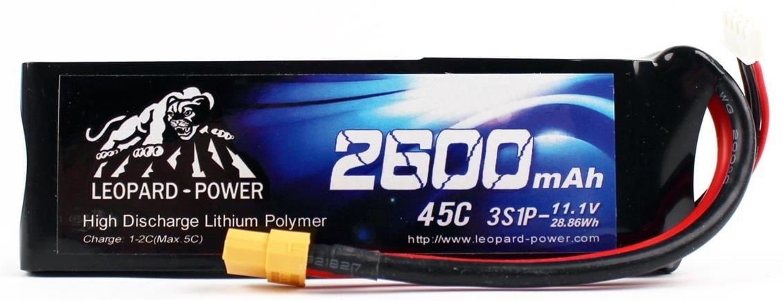 Leopard 11.1 Volt 3S 45C 2600 Mah Li-Po Batarya