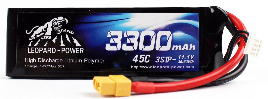 Leopard 11.1 Volt 3S 45C 3300 Mah Li-Po Batarya