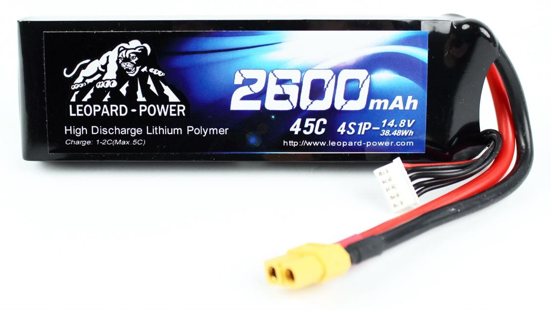 Leopard 14.8 Volt 4S 45C 2600 Mah Li-Po Batarya