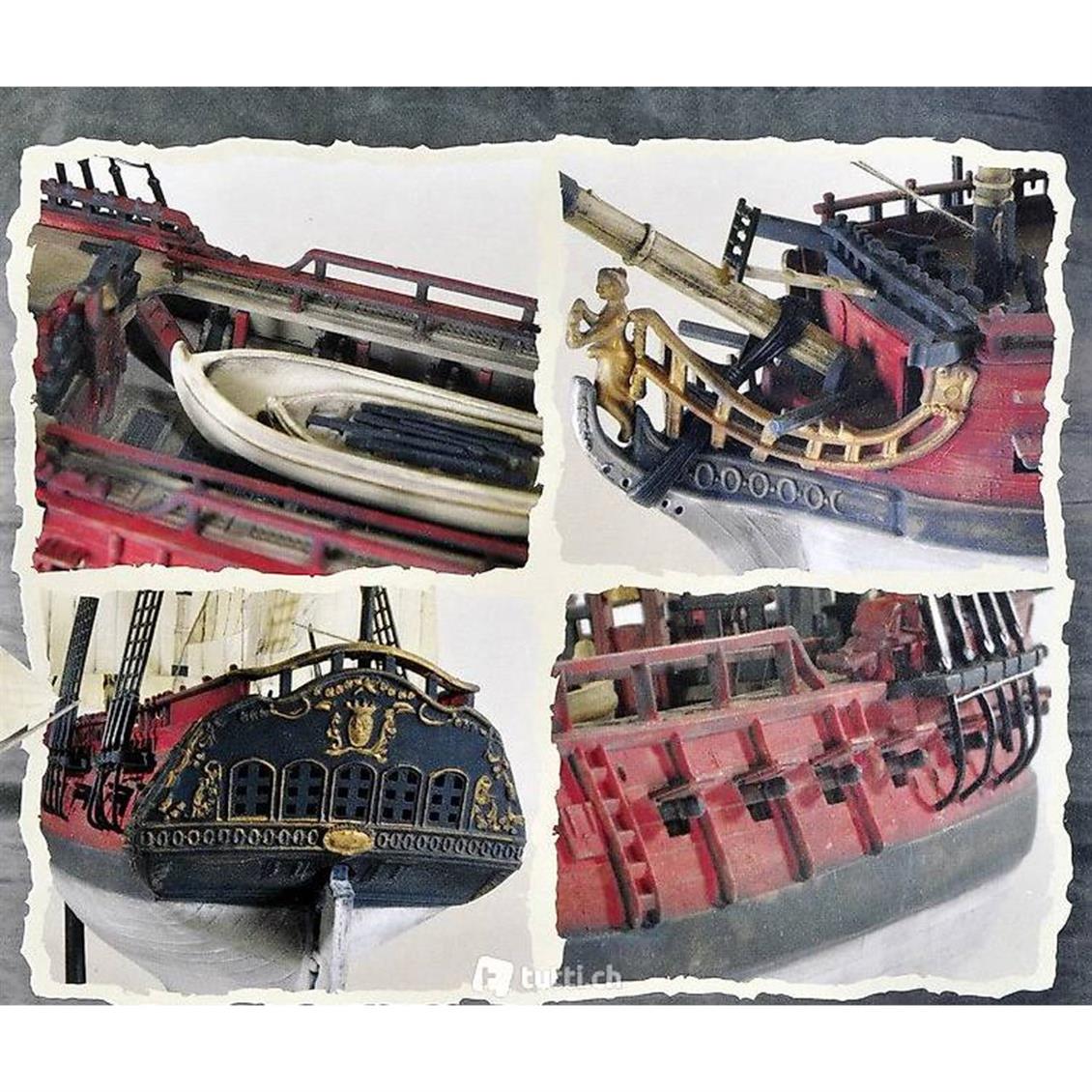 Lindberg 218 1/130 Jolly Roger Serisi Uçan Hollandalı Hayalet Korsan Gemisi Demonte Plastik Maketi