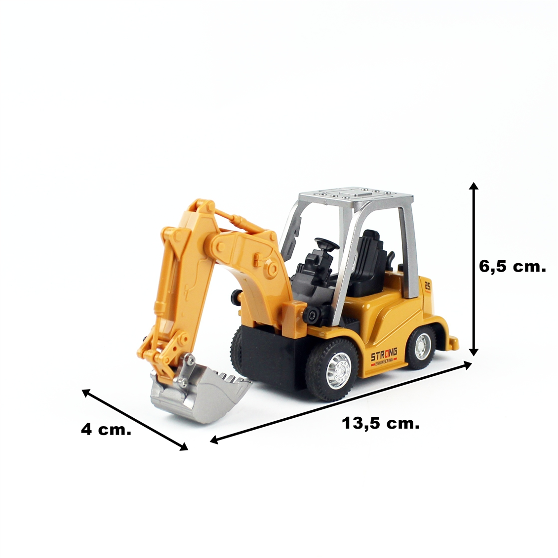 M652 1/64 Ölçek, Ekskavator, Bluetooth Uzaktan Kumandalı Metal İş Makinası