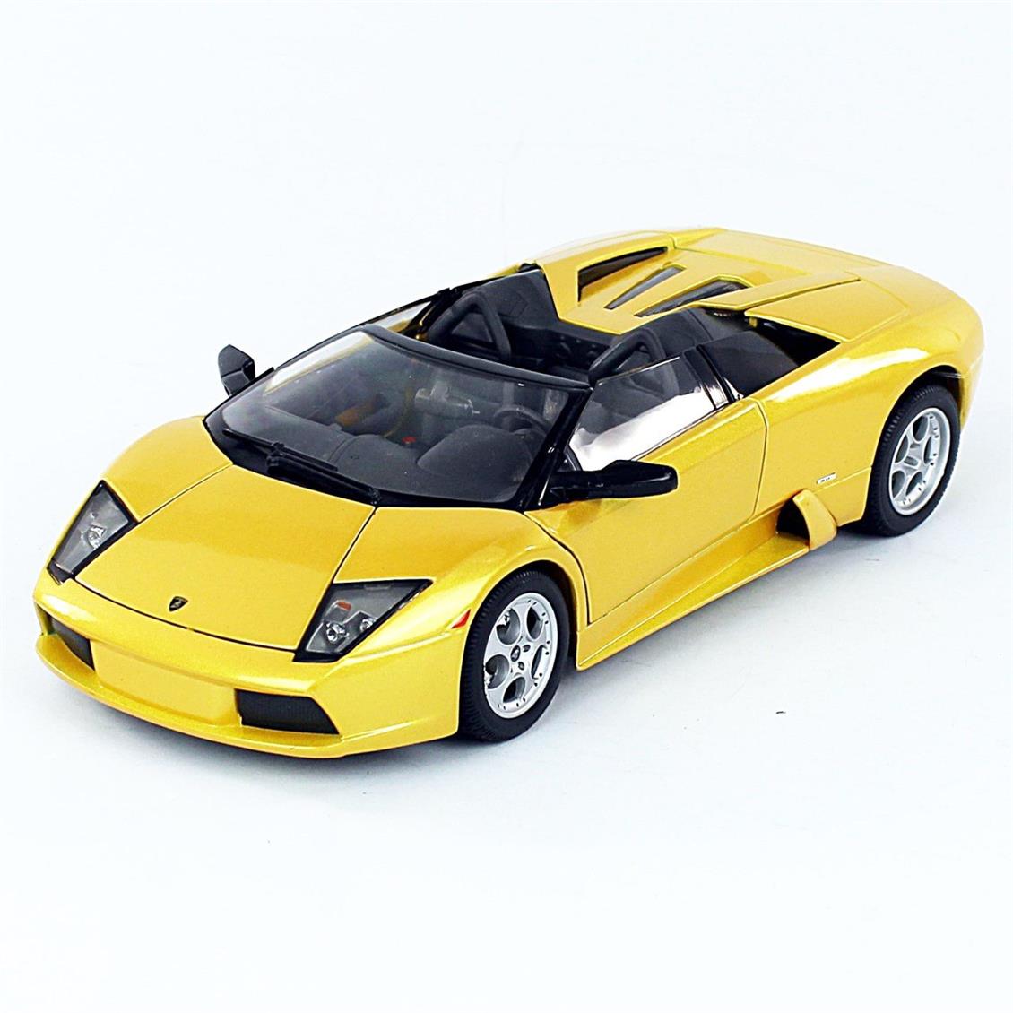 Maisto 31636 1/18 Lamborghini Murcielago Roadster,Metalik Sarı, Sergilemeye Hazır Metal Araba Modeli