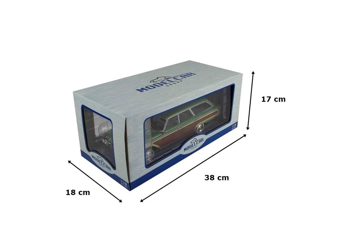 MCG 18047 1/18 1960 Ford Country Squire, Yeşil, Sergilemeye Hazır Metal Araba Modeli