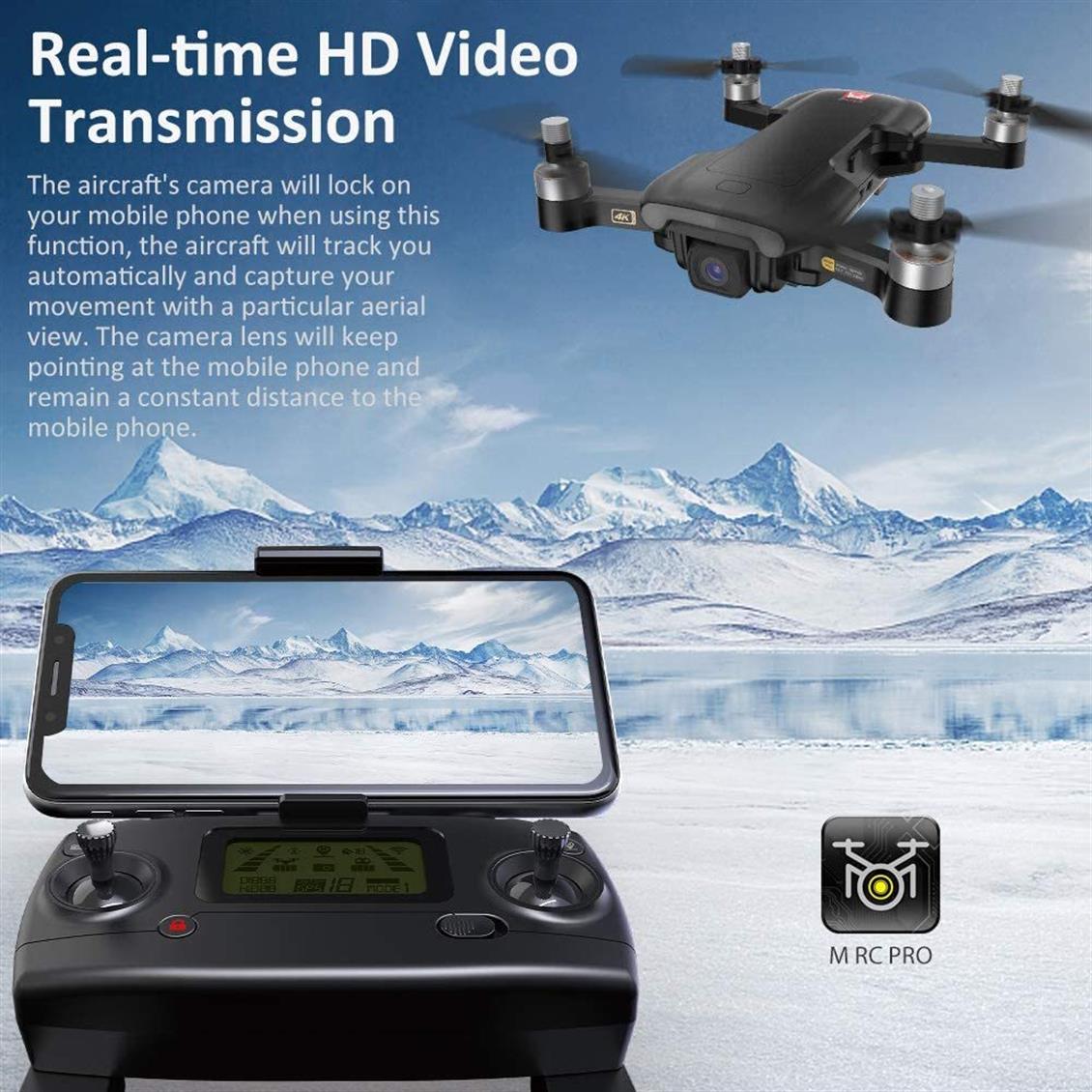 Mjx 7 Katlanır Dron-Fırçasız Motorlu,Uzaktan Kumandalı,GPS,4K Wifi Kamera,2 Adet 7.6V 1500Mah Li-Po Pil,Şarj aleti.