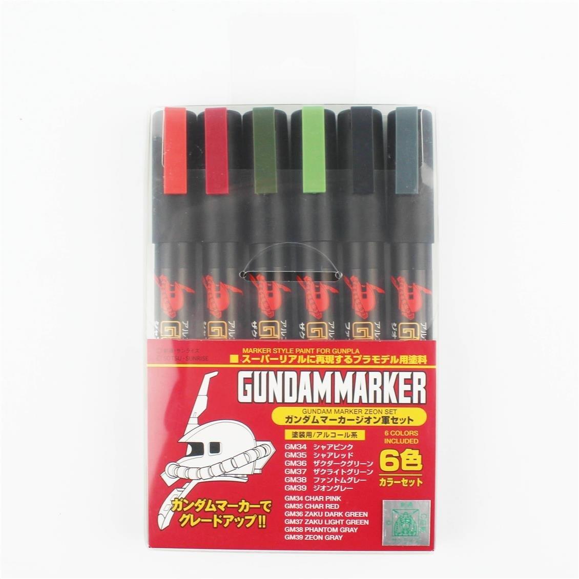 Mr.Hobby AMS-108 Gundam Marker Zeon Set, 6 Adet