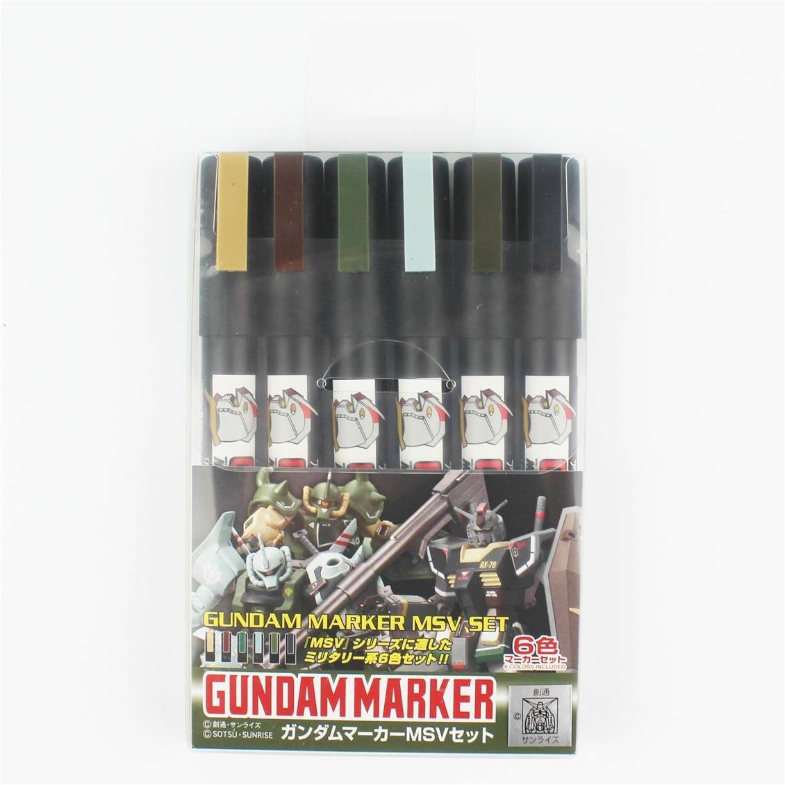 Mr.Hobby AMS-127 Gundam Marker Military MSV Set, 6 Adet