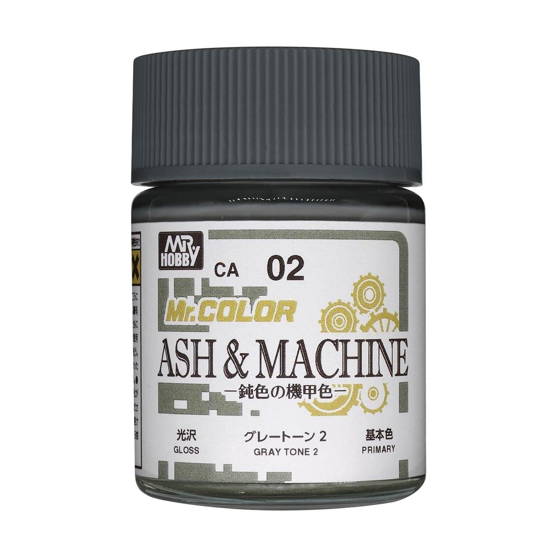 Mr.Hobby CA-02 18 ml. ASH & MACHINE Gray Tone 2, Mr.Color Serisi Model Boyası