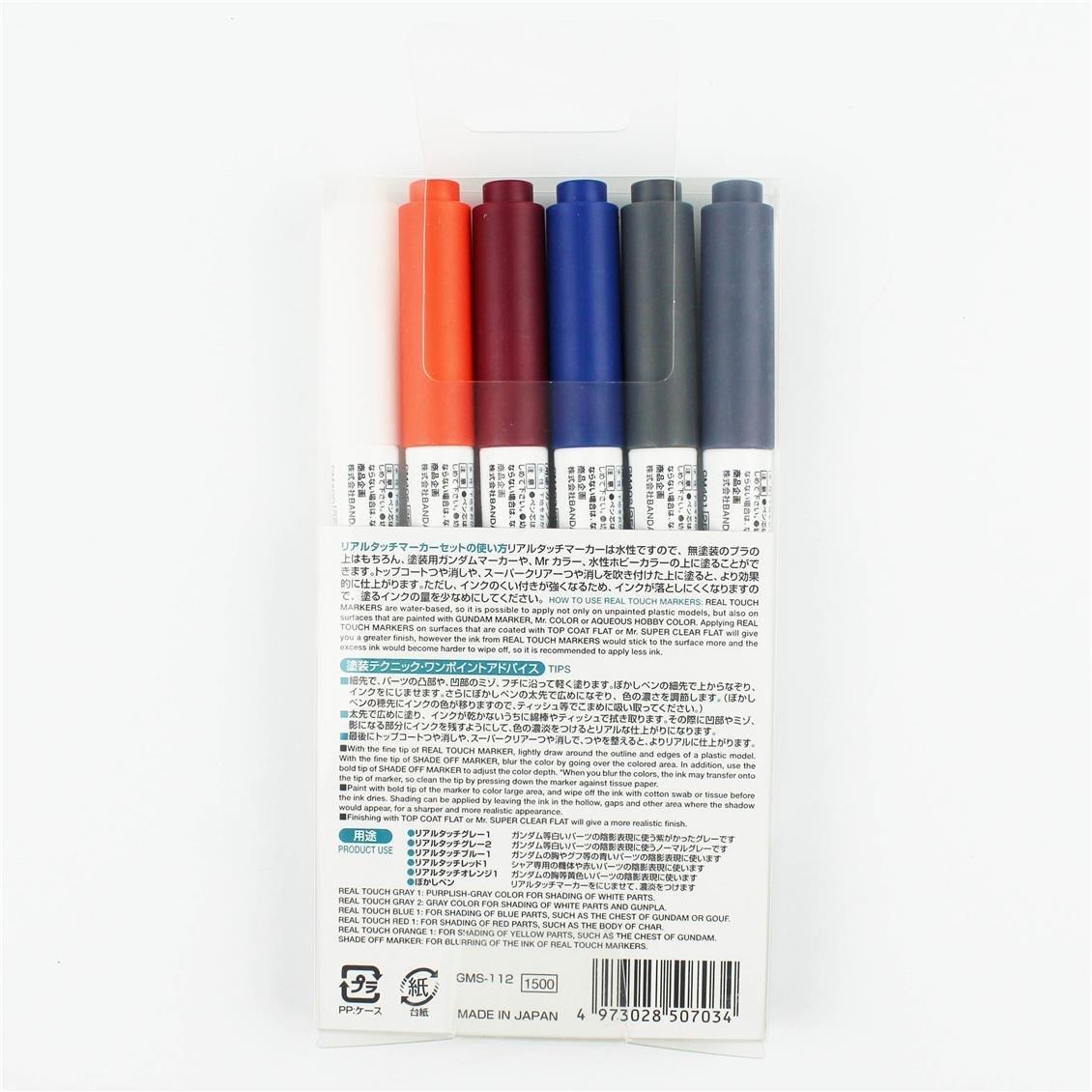 Mr.Hobby AMS-112 Gundam Real Touch Marker Set.1, 6 Adet