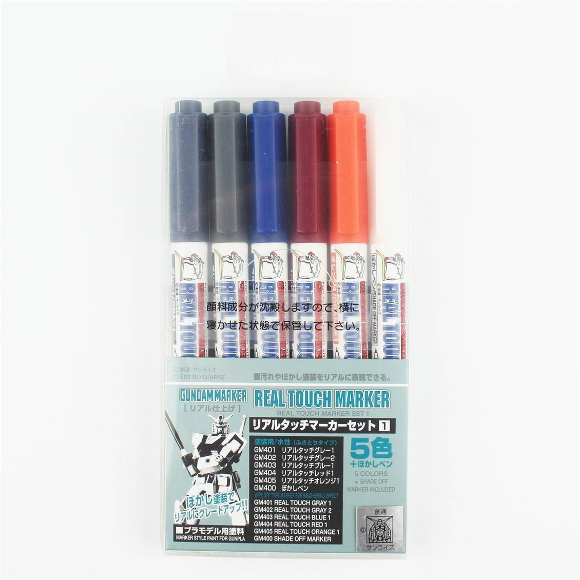 Mr.Hobby AMS-112 Gundam Real Touch Marker Set.1, 6 Adet