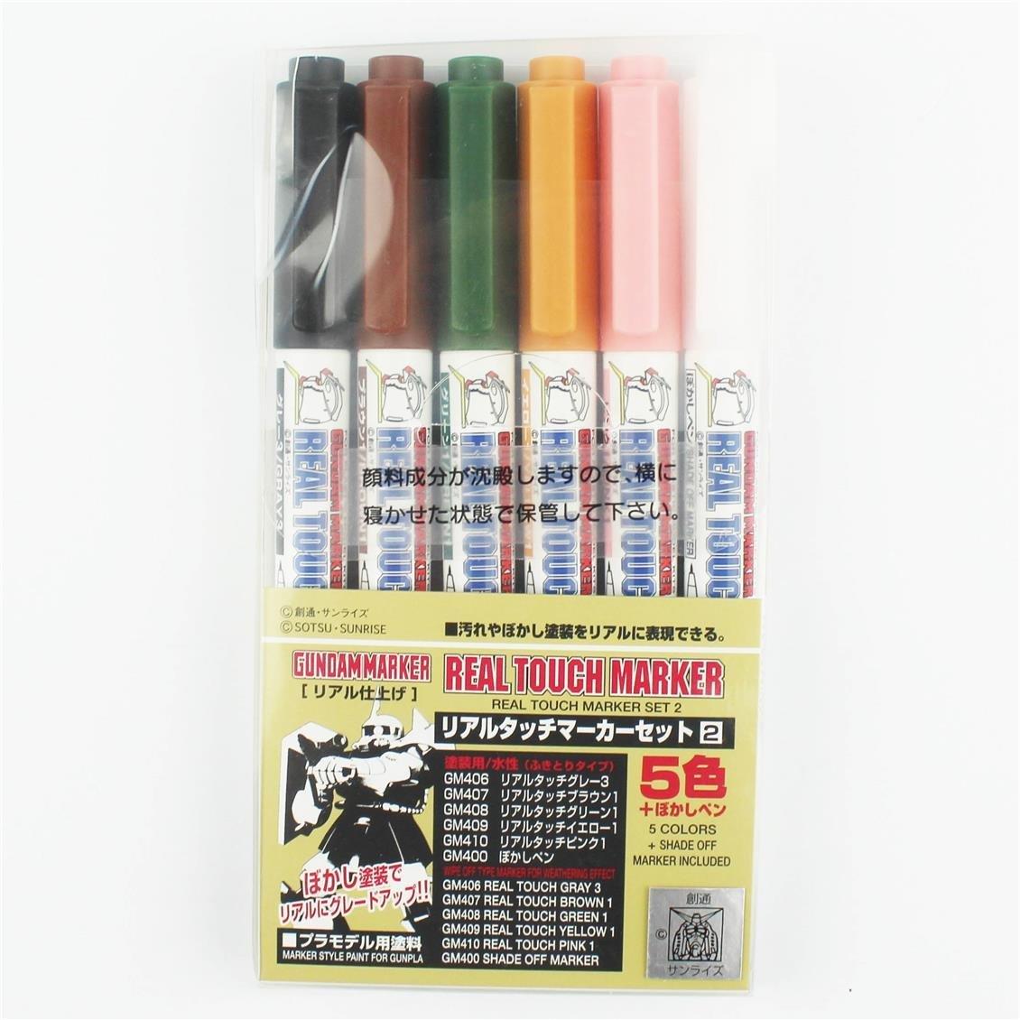 Mr.Hobby AMS-113 Gundam Real Touch Marker Set.2, 6 Adet