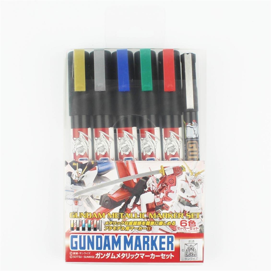 Mr.Hobby AMS-121 Gundam Marker Metallic Set.1, 6 Adet