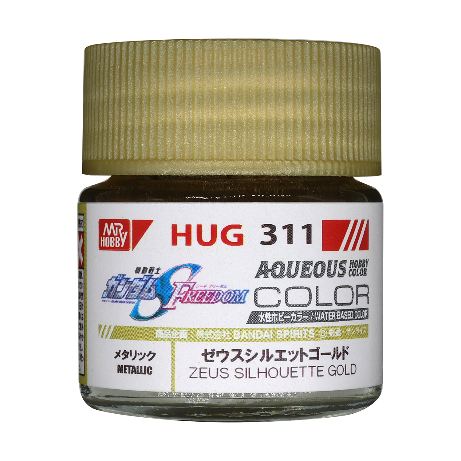 Mr.Hobby HUG-311 10 ml. Zeus Silhouette Gold, Aqueous Gundam Series Model Paint