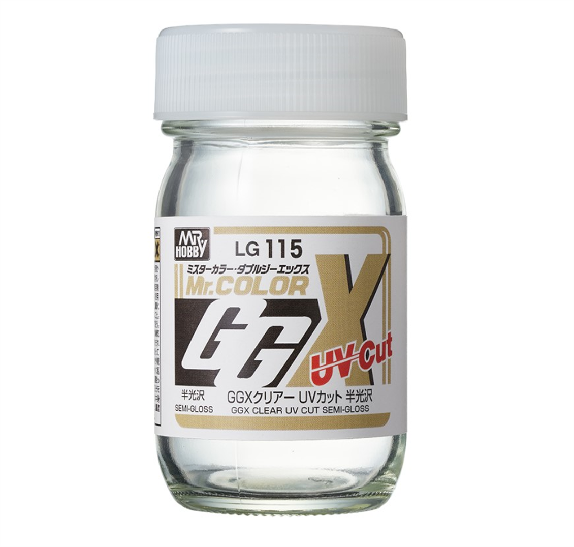 Mr.Hobby LG-113 60 ml. GGX (Double G), Clear UV Cut Yarı Mat, Mr.Color Serisi Akrlik Resin Model Boyası